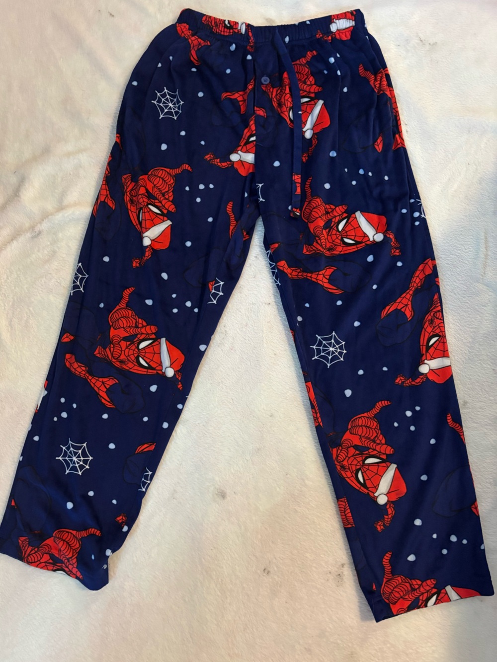 Spiderman Red and Blue Pullover with Web Motif
